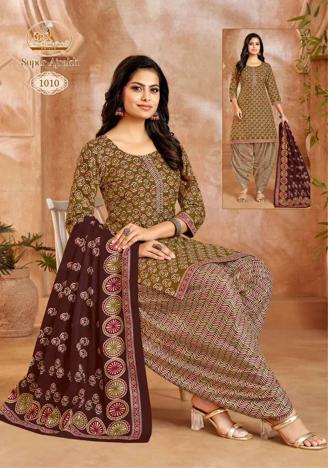 Super Ajrakh Vol 1 By Miss World Printed Cotton Dress Material Wholesale Shop In Surat